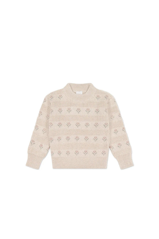 Miranda Jumper - Miranda Light Oatmeal Marle - Aster & Ruby