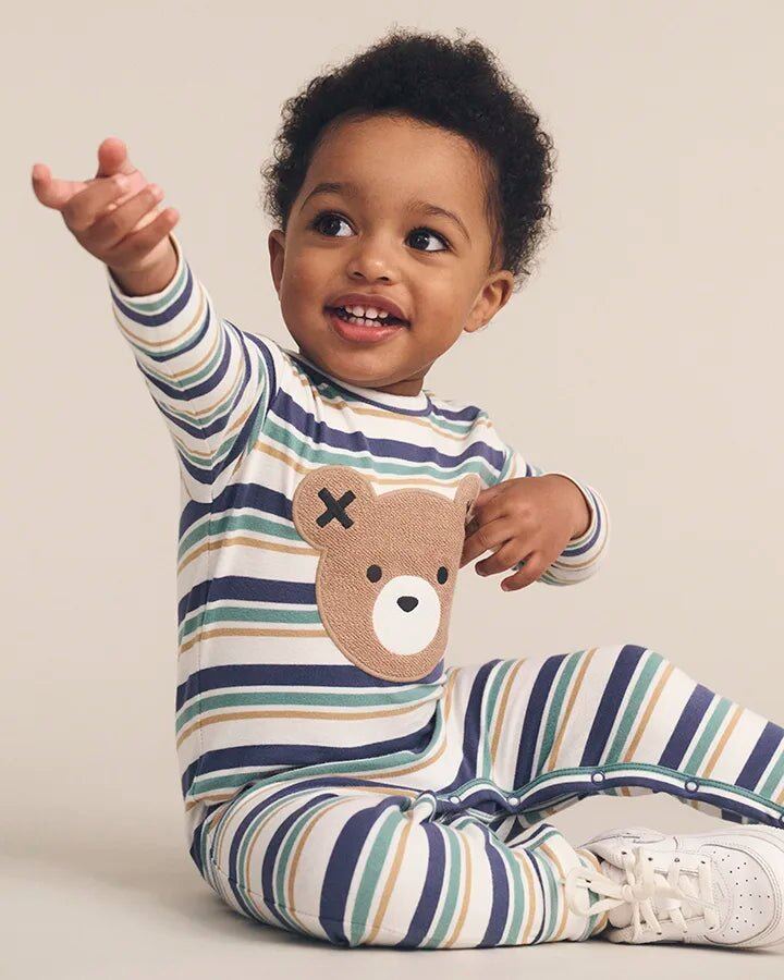 Multi Stripe Hux Romper – 0-3m, 3-6m, 6-12m, 12-18m – Aster & Ruby