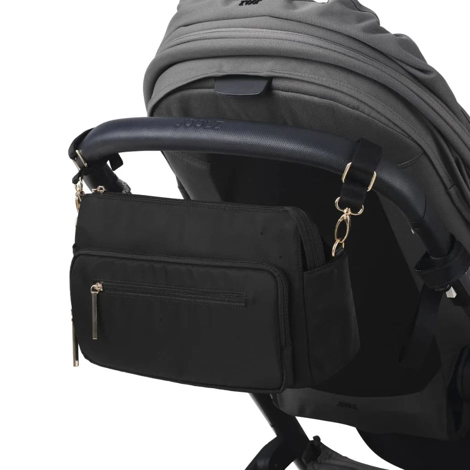 Multitasker Pram Caddy Black Nylon - Aster & Ruby