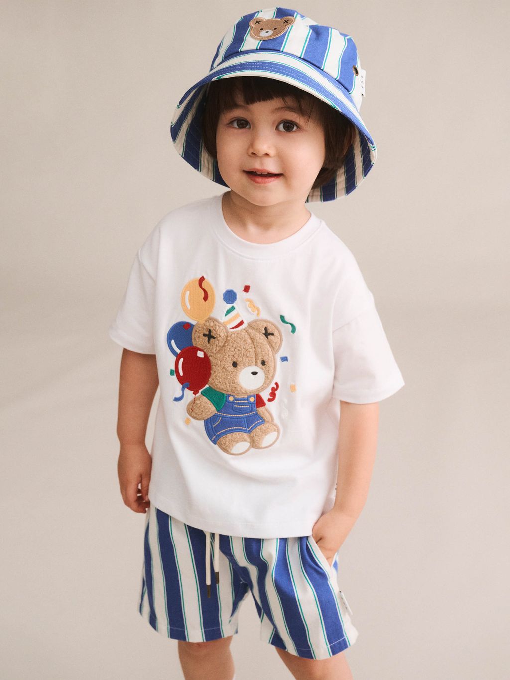 Tropical Stripe Drawcord Short