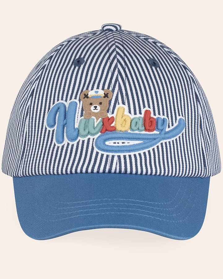 Nautical Stripe Huxbear Cap - Aster & Ruby