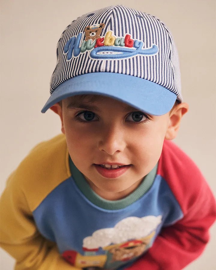 Nautical Stripe Huxbear Cap - Aster & Ruby