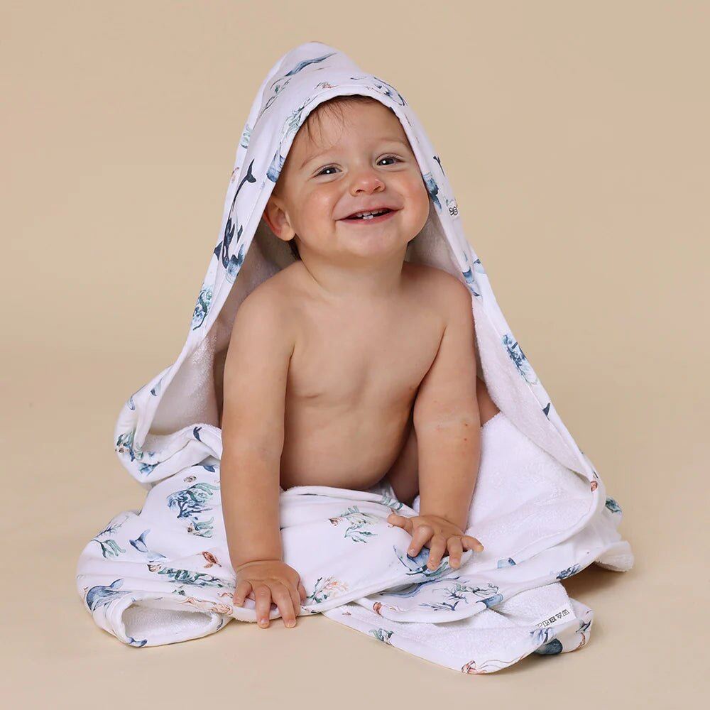 Ocean Organic Hooded Baby Towel – Aster & Ruby