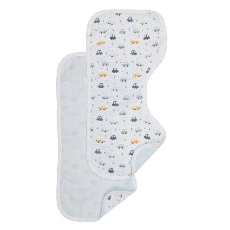 Organic Burp Cloth 2pk Beep Beep – Aster & Ruby