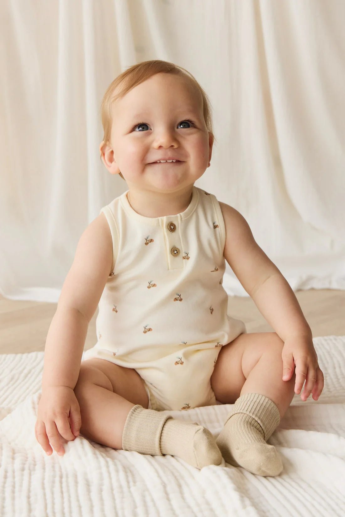 Organic Cotton Archie Playsuit - Aster & Ruby