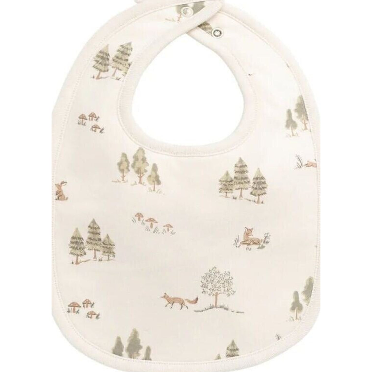 Organic Cotton Bib Pine Forest Friends – children's product by Jamie Kay | Aster & Ruby