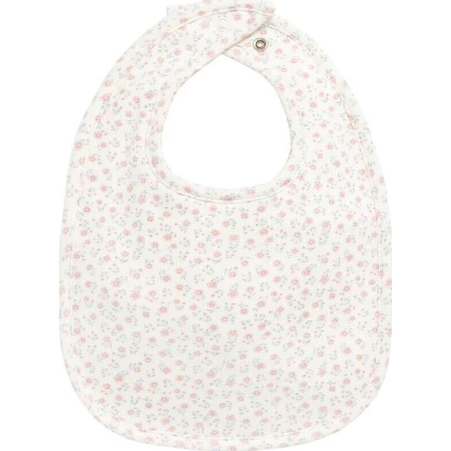 Organic Cotton Bib Posy Garden Pink – children's product by Jamie Kay | Aster & Ruby