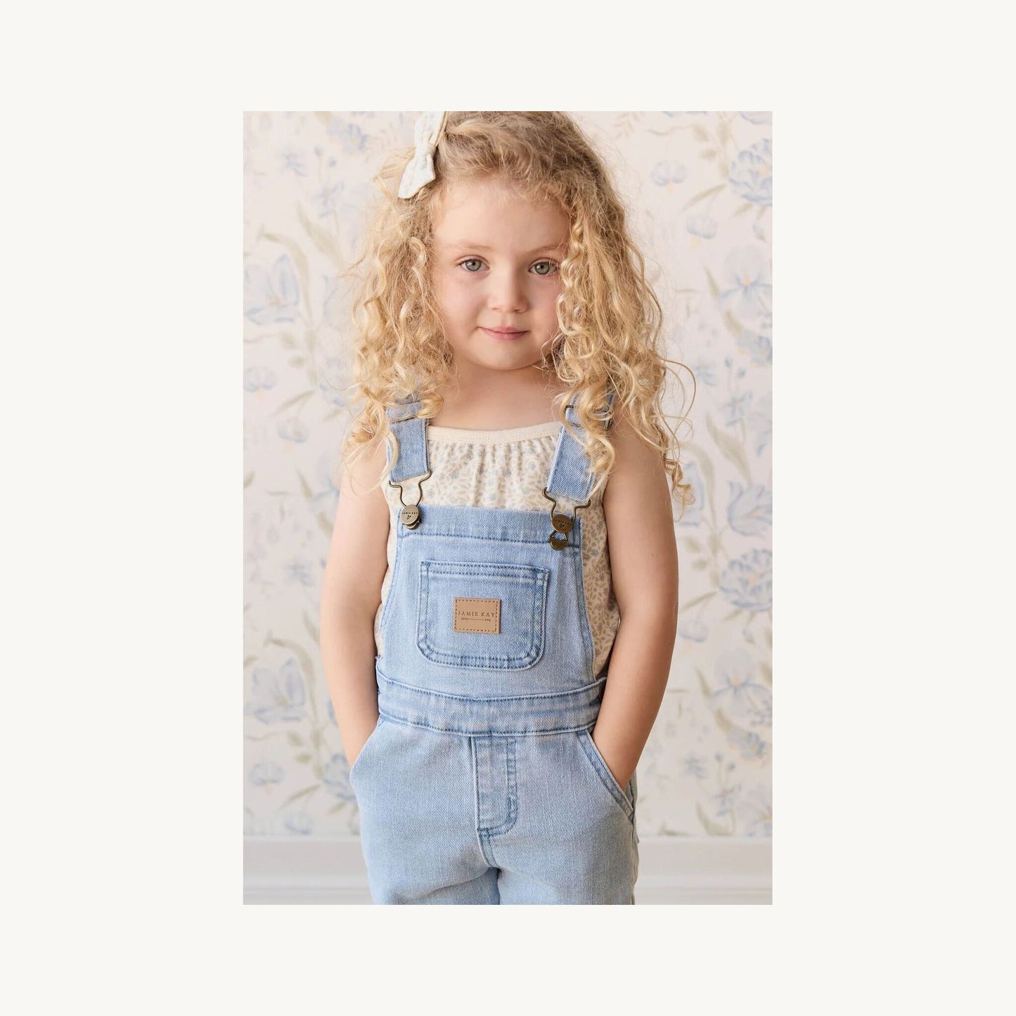 Organic Cotton Casey Top - Elodie Whisper White – children's product by Jamie Kay | Aster & Ruby