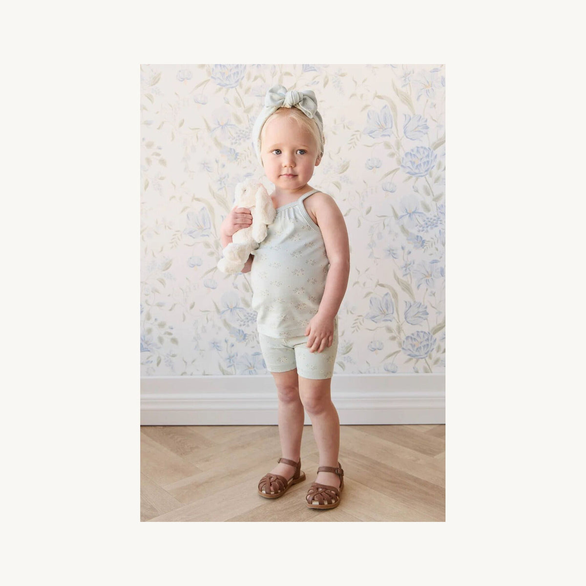 Jamie Kay Organic Cotton Everyday Bike Short - Rose Floral Smoke | Aster & Ruby
