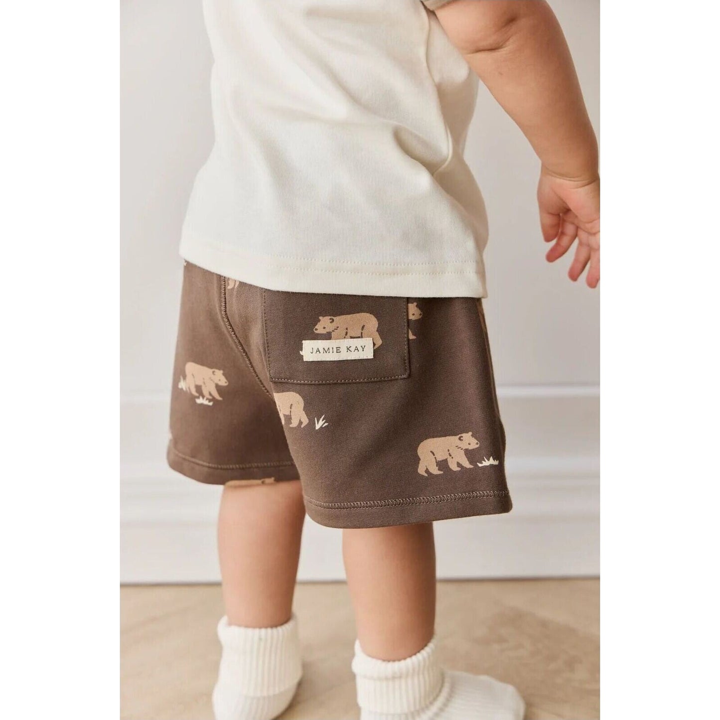 Organic Cotton Jalen Short Bear Buddies Canteen – children's product by Jamie Kay | Aster & Ruby