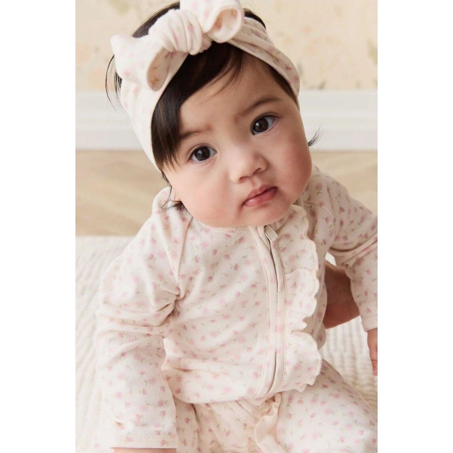 Organic Cotton Melanie Onepiece Victoria Blush – children's product by Jamie Kay | Aster & Ruby