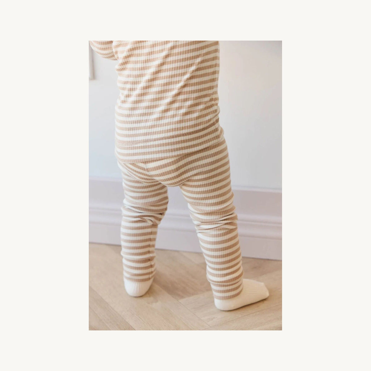 Jamie Kay Organic Cotton Modal Legging - Narrow Stripe Baker/Cloud | Aster & Ruby