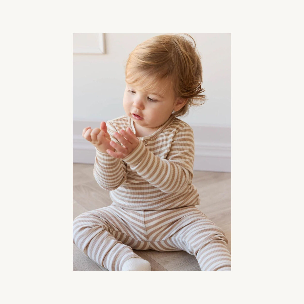 Jamie Kay Organic Cotton Modal Long Sleeve Top - Narrow Stripe | Aster & Ruby