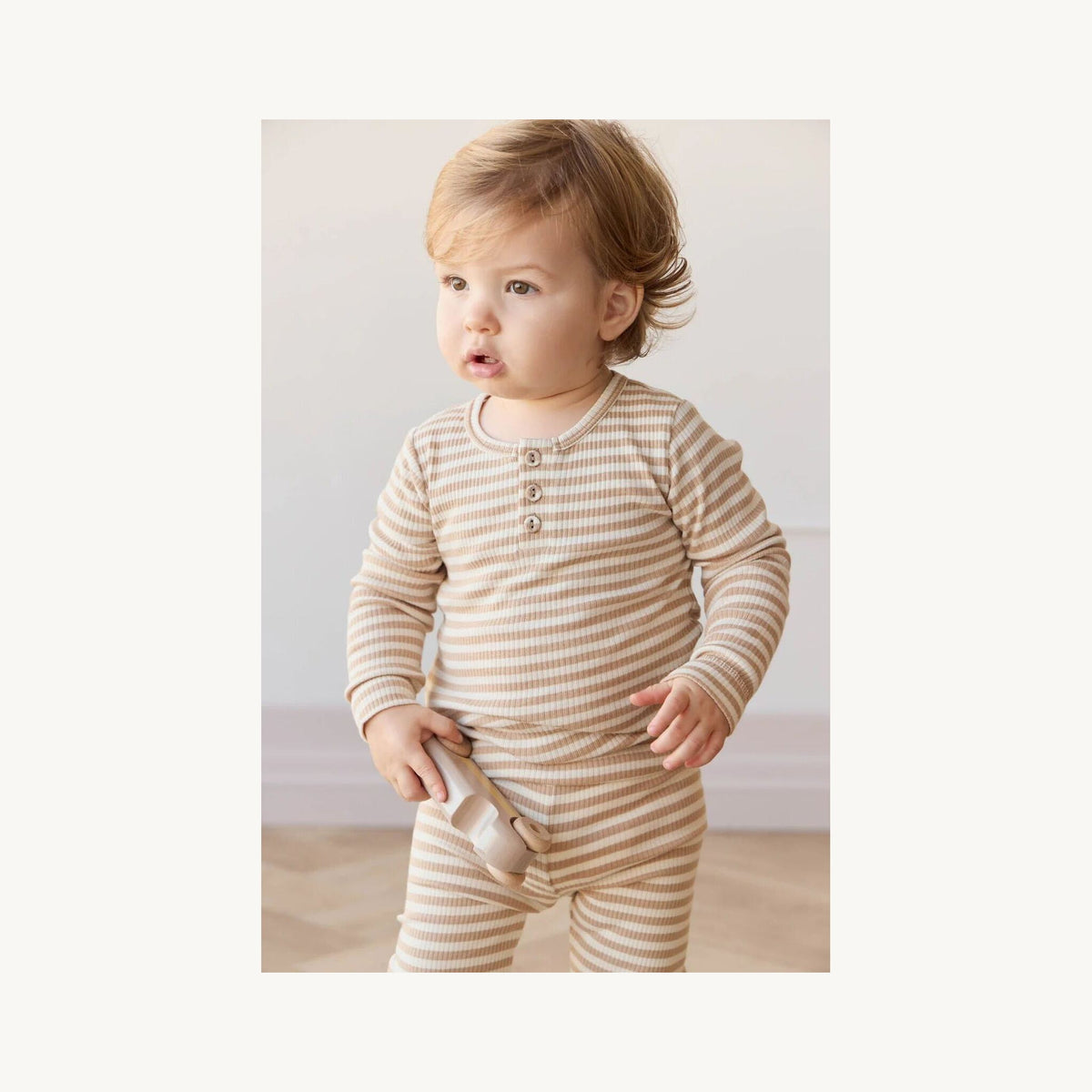 Jamie Kay Organic Cotton Modal Long Sleeve Top - Narrow Stripe | Aster & Ruby
