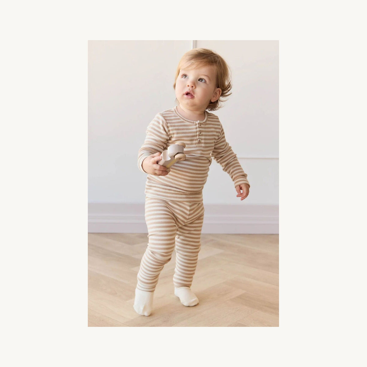 Jamie Kay Organic Cotton Modal Long Sleeve Top - Narrow Stripe | Aster & Ruby