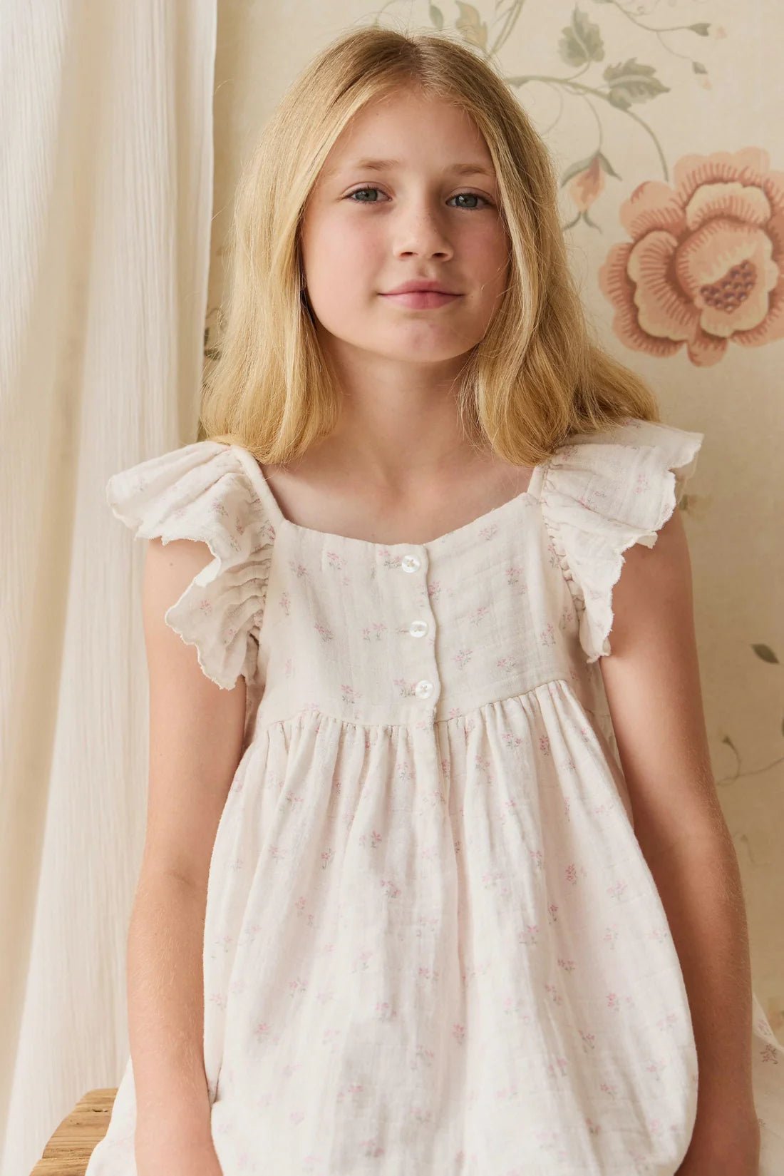 Organic Cotton Muslin Annalise Dress - Aster & Ruby