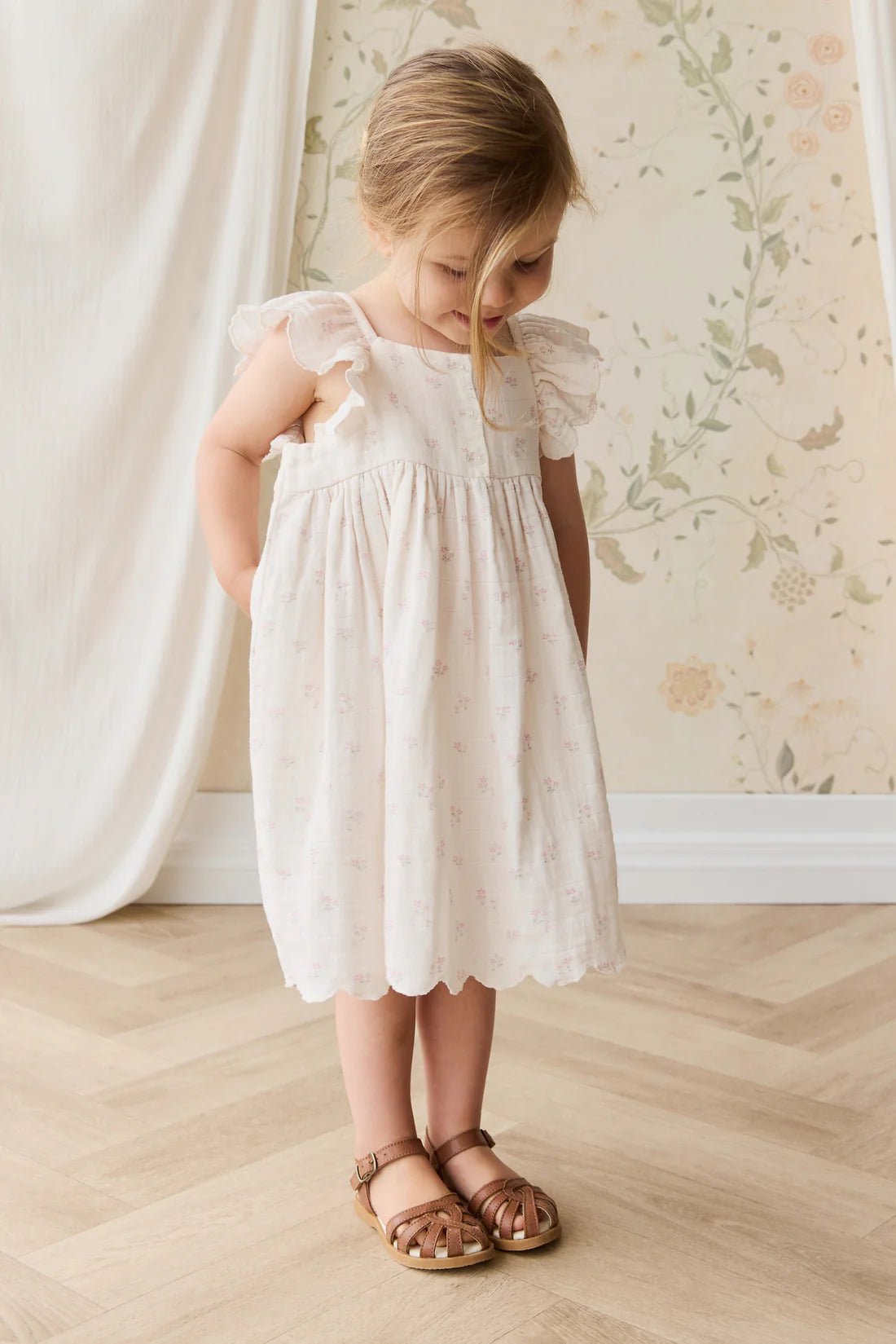 Organic Cotton Muslin Annalise Dress - Aster & Ruby