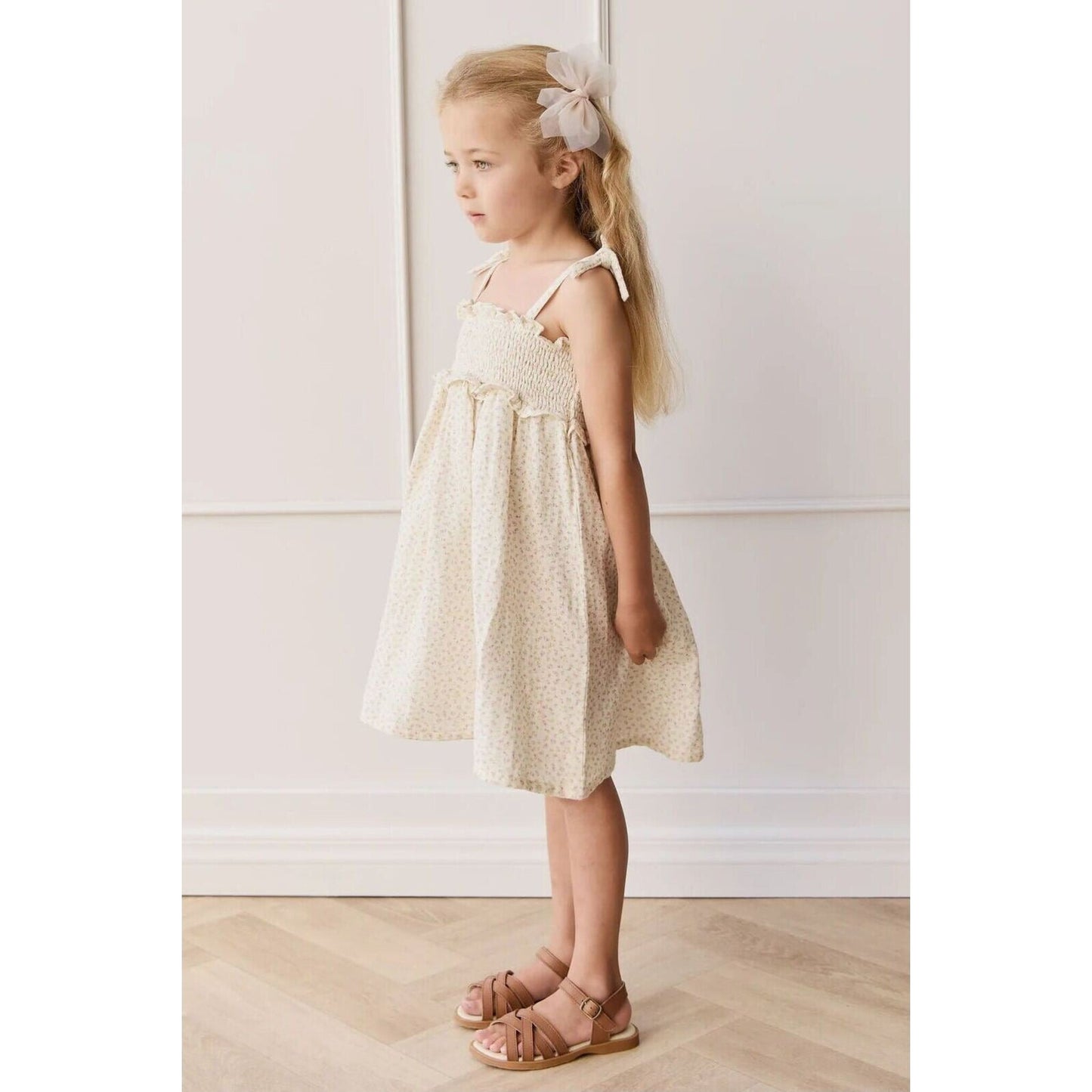 Organic Cotton Muslin Cleo Dress Pippa Pink – children's product by Jamie Kay | Aster & Ruby