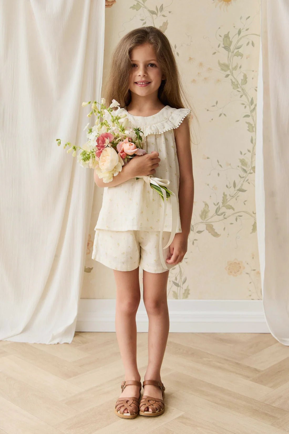 Organic Cotton Muslin Emelia Short - Aster & Ruby