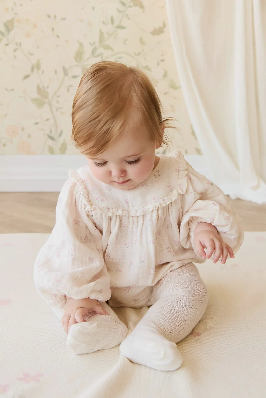 Organic Cotton Muslin Frances Playsuit - Aster & Ruby