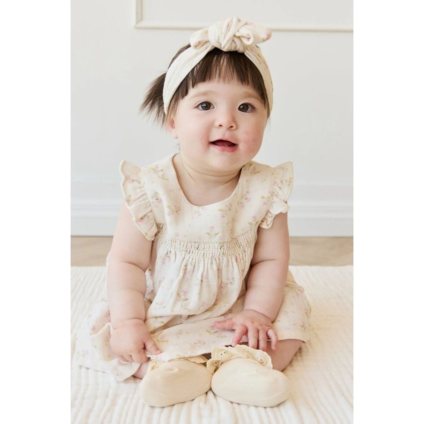 Organic Cotton Muslin Headband Emelia Pink – children's product by Jamie Kay | Aster & Ruby