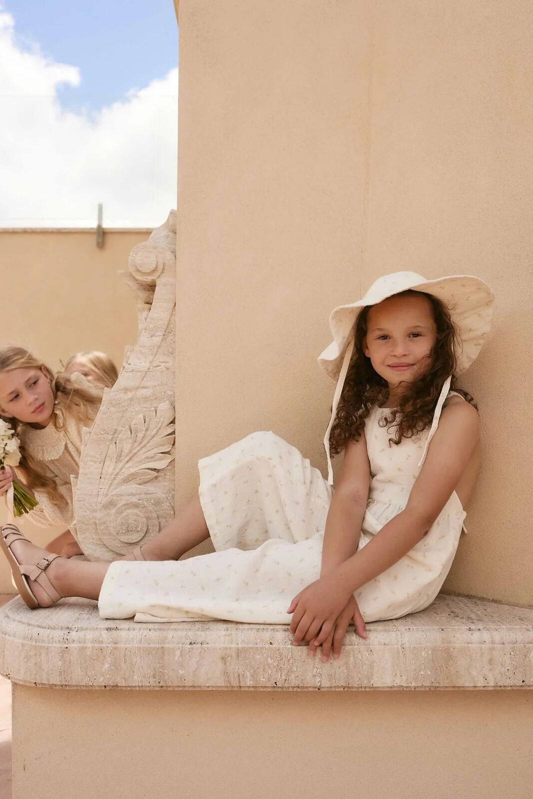 Organic Cotton Muslin Lana Jumpsuit – 1YR, 2YR, 3YR, 4YR, 5YR, Vintage Ditsy – Aster & Ruby