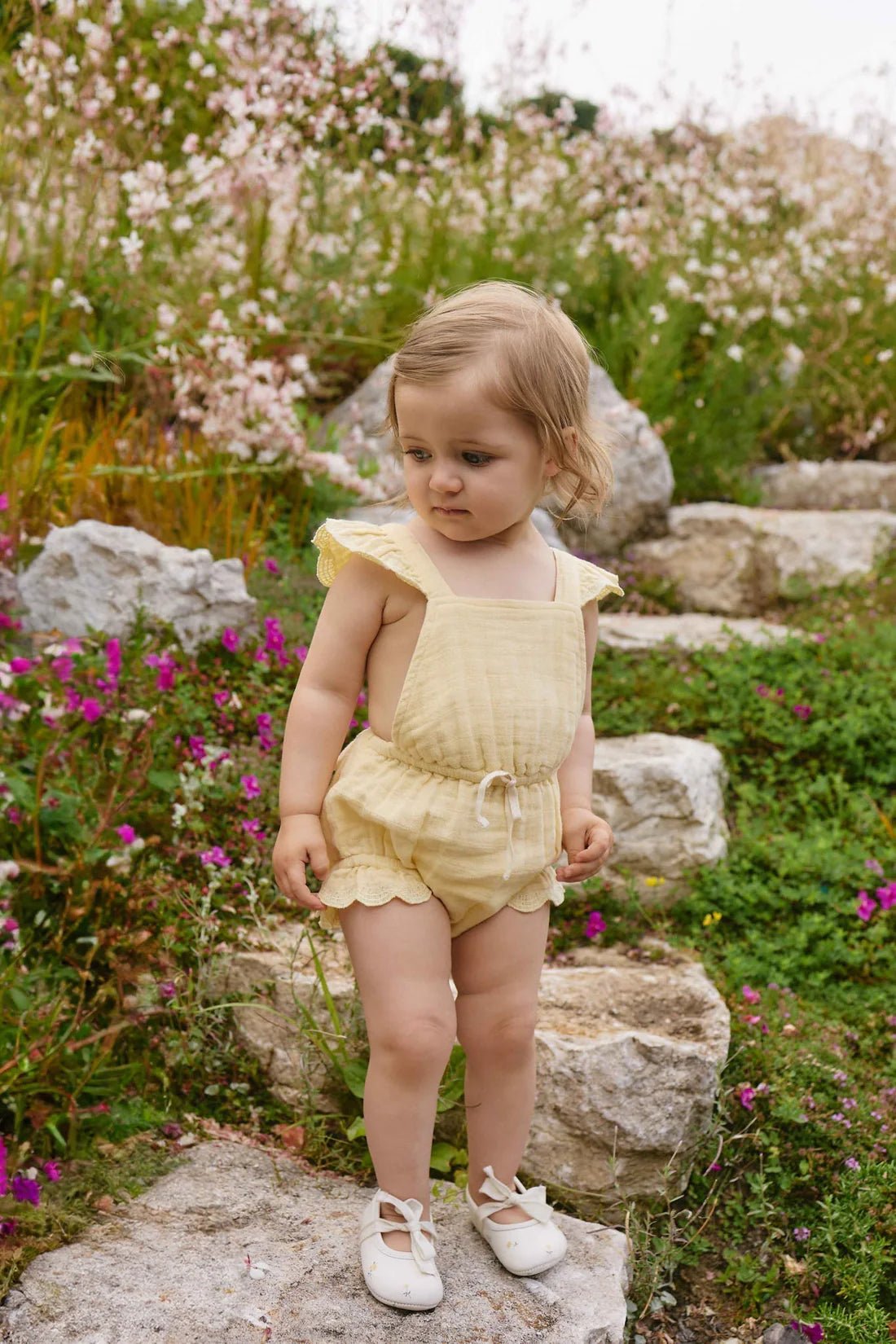 Organic Cotton Muslin Luciana Playsuit - Aster & Ruby