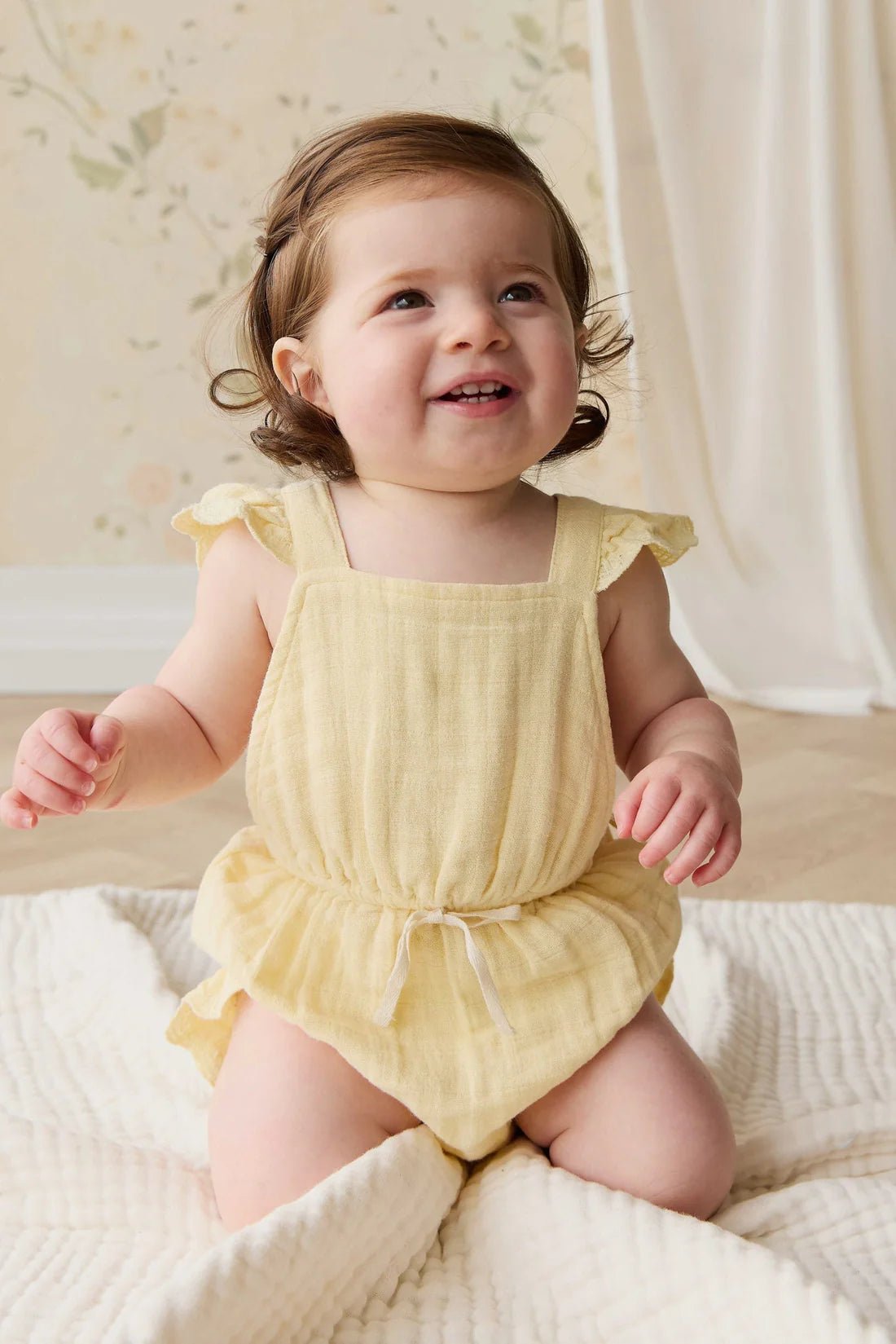 Organic Cotton Muslin Luciana Playsuit - Aster & Ruby
