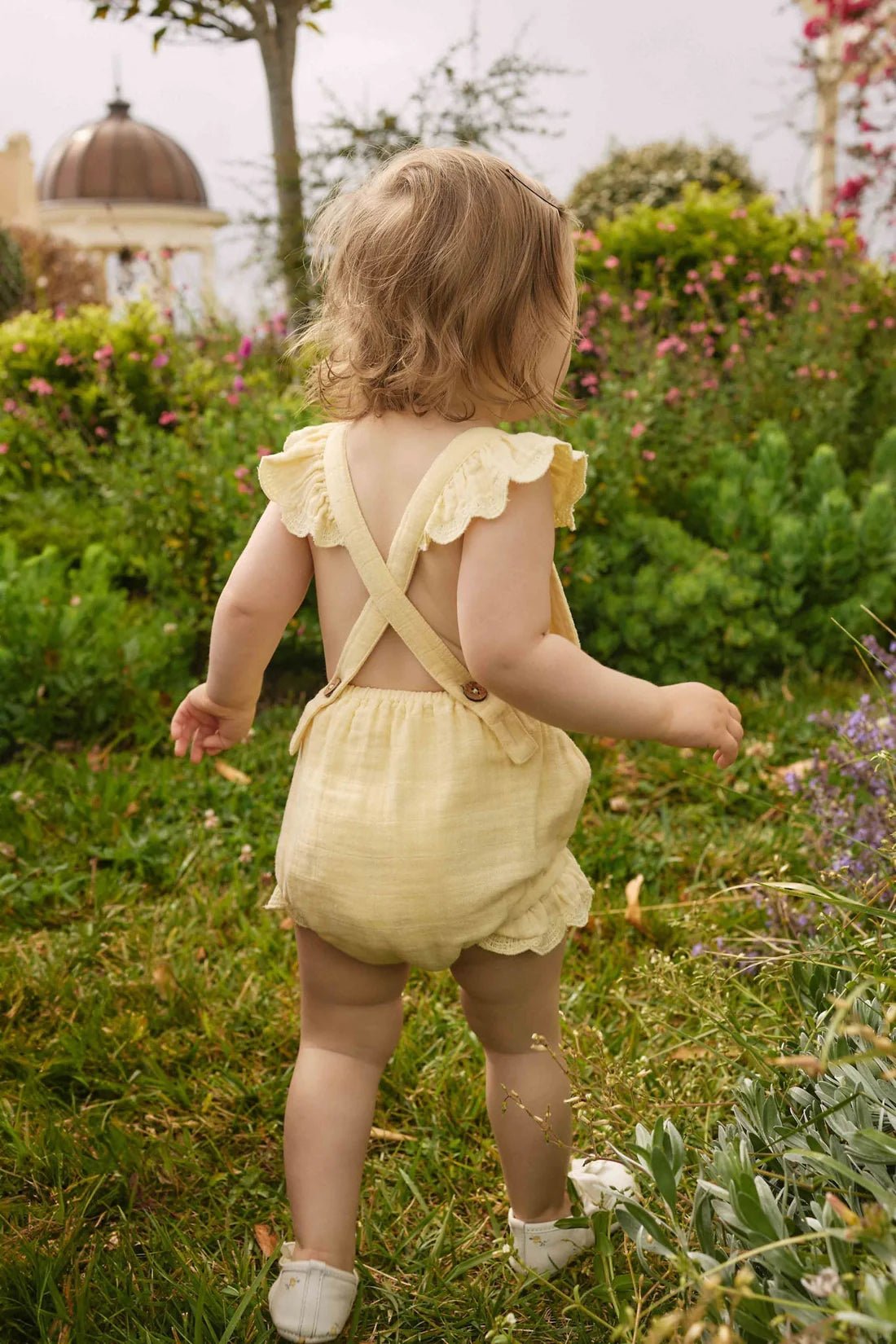 Organic Cotton Muslin Luciana Playsuit - Aster & Ruby