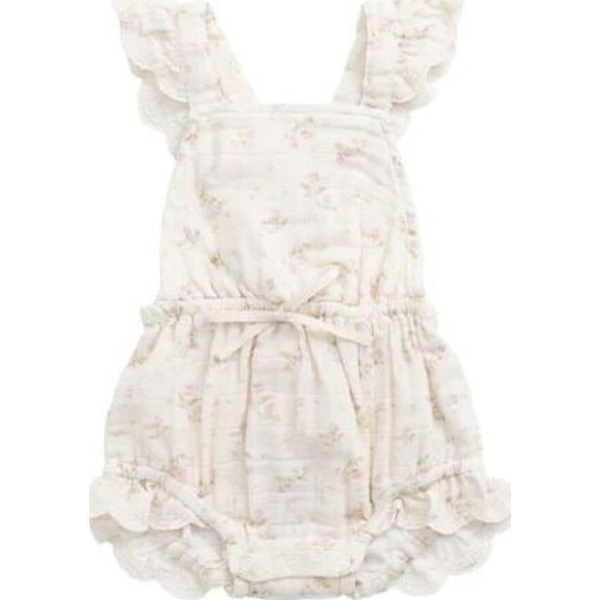 Jamie Kay Organic Cotton Muslin Luciana Playsuit Emelia Pink | Aster & Ruby
