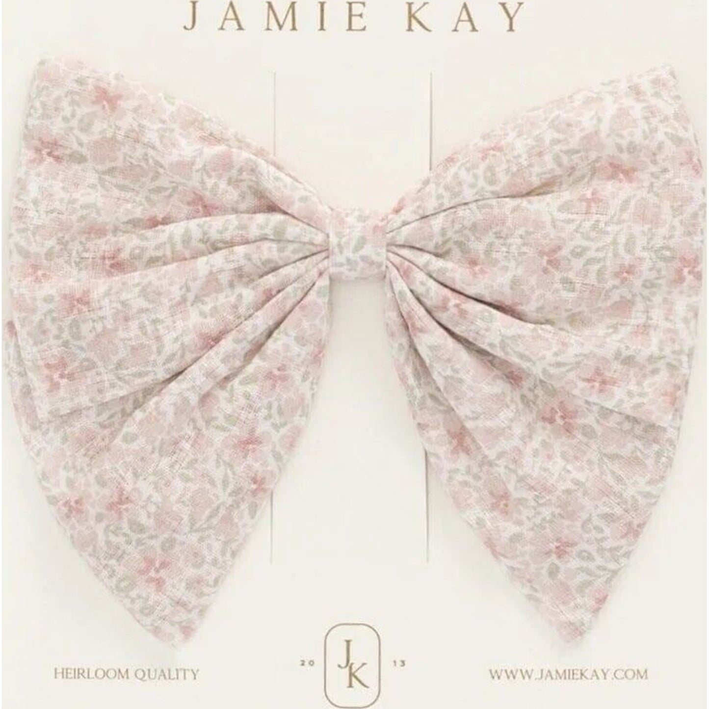 Organic Cotton Myla Bow Claudette Rose – children's product by Jamie Kay | Aster & Ruby