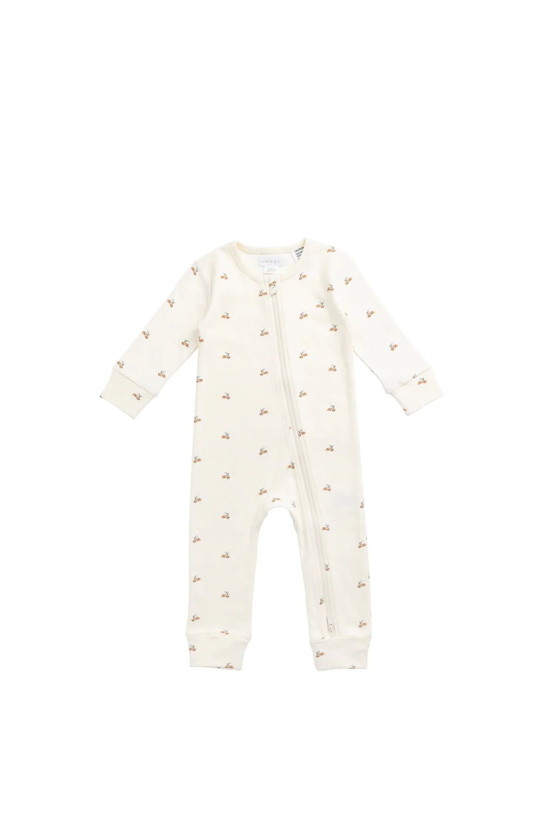 Organic Cotton Reese Zip Onepiece Forest Night Acorn - Aster & Ruby