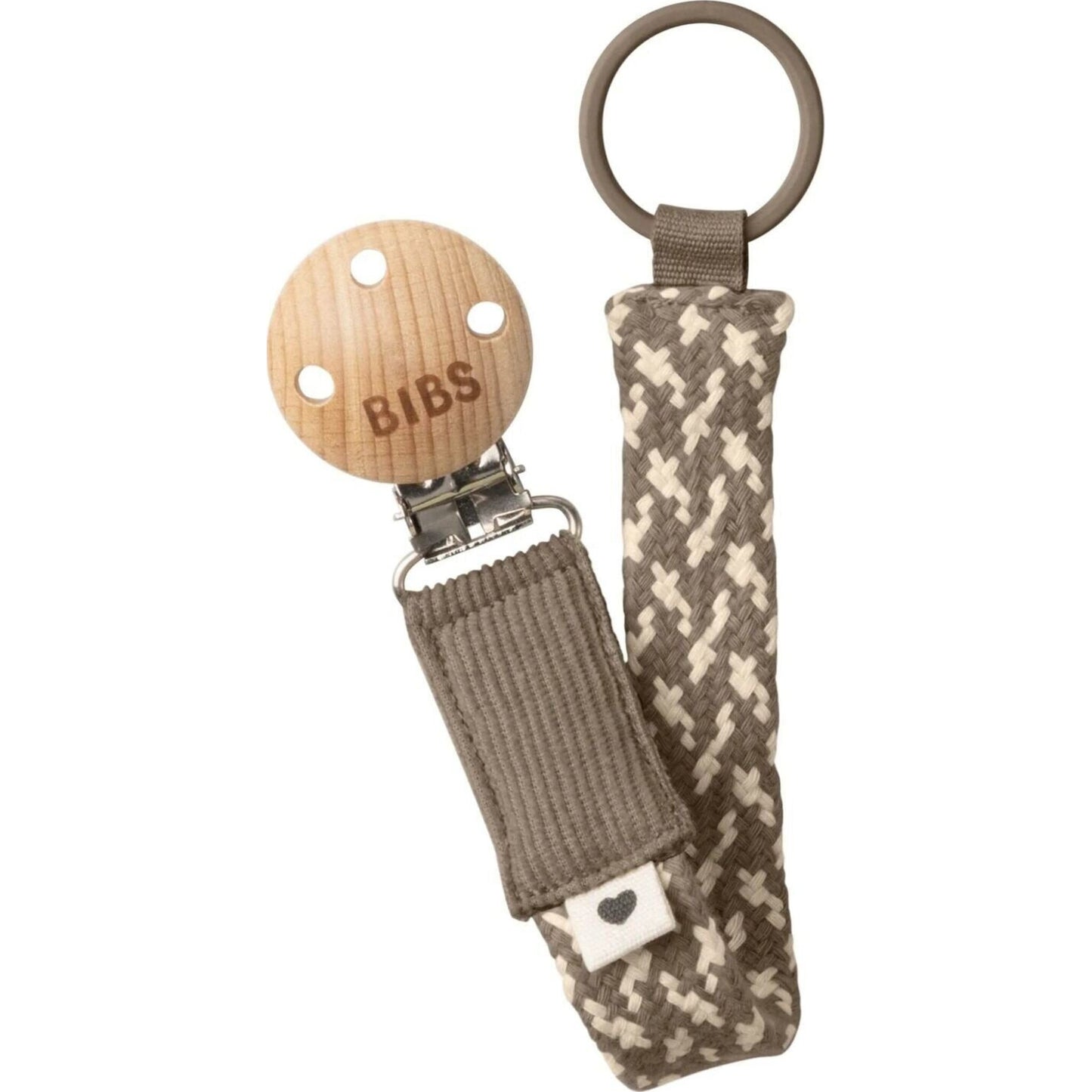 Pacifier Clip Dark Oak/Vanilla – children's product by BIBS | Aster & Ruby