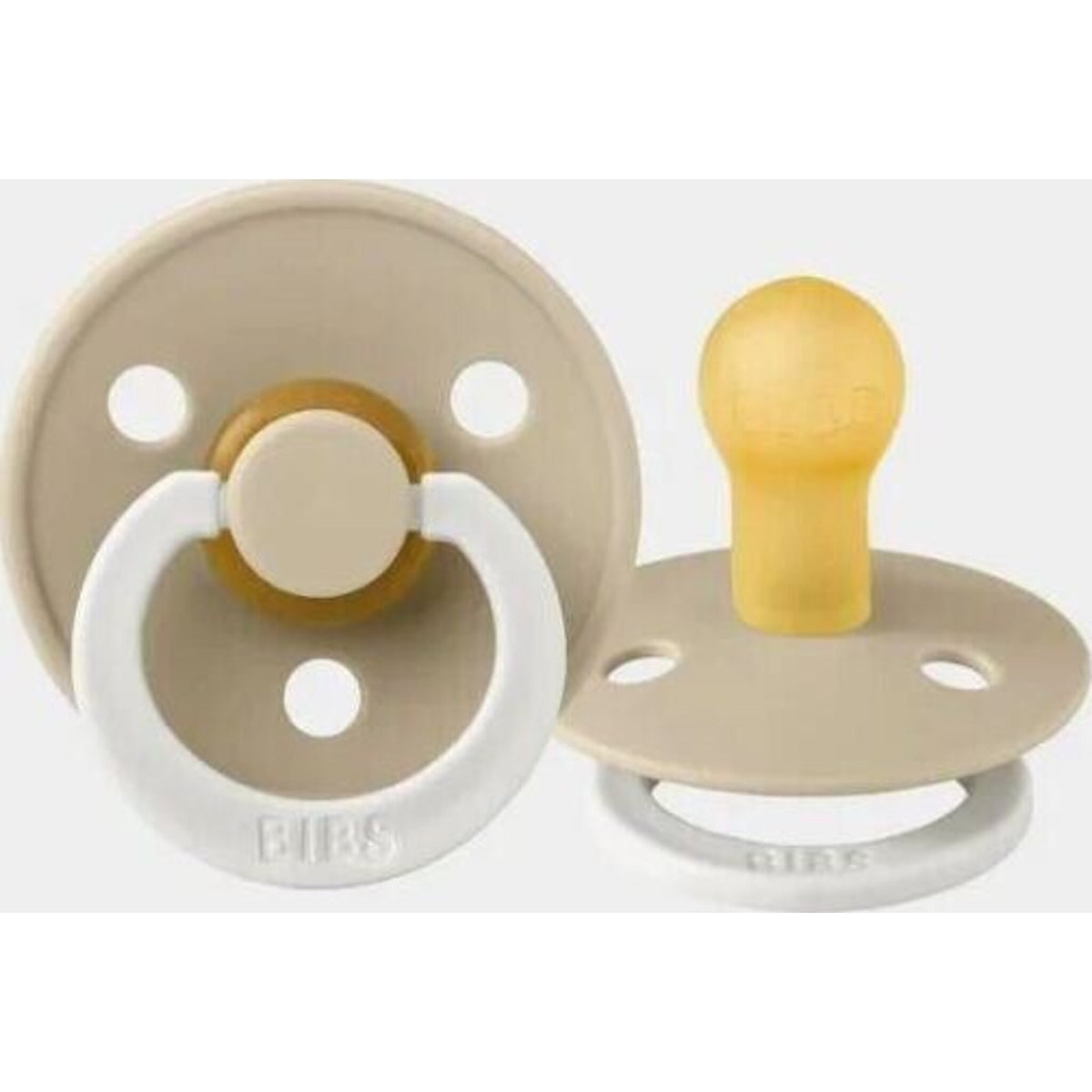 BIBS Pacifier Colour Round 2pk GLOW Vanilla | Aster & Ruby