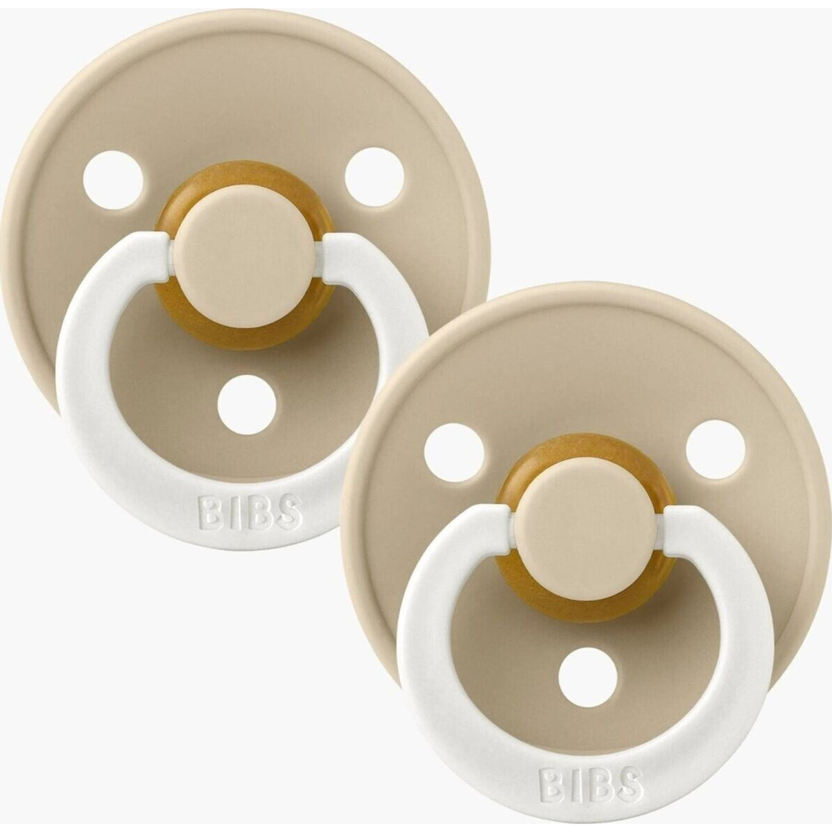 BIBS Pacifier Colour Round 2pk GLOW Vanilla | Aster & Ruby