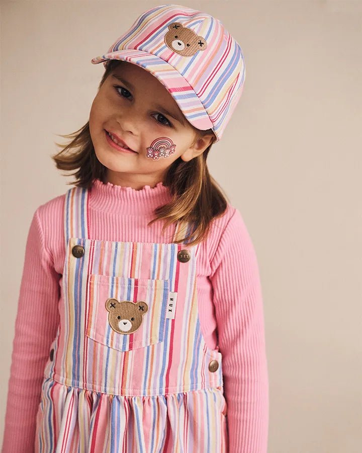 Pastel Stripe Huxbear Cap - Aster & Ruby