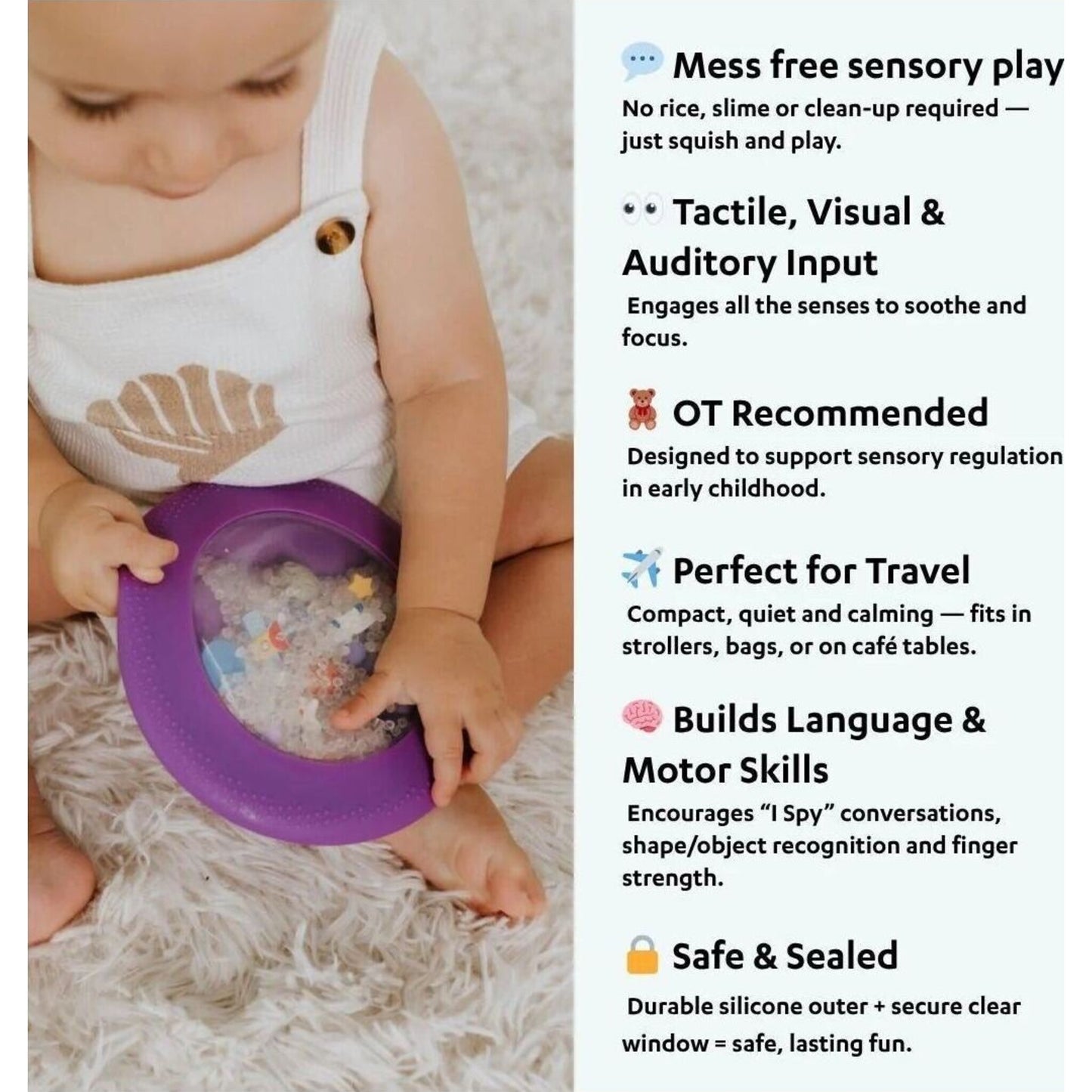 Peekaboo Sensory Bag Unicorn – children's product by Jellystone | Aster & Ruby