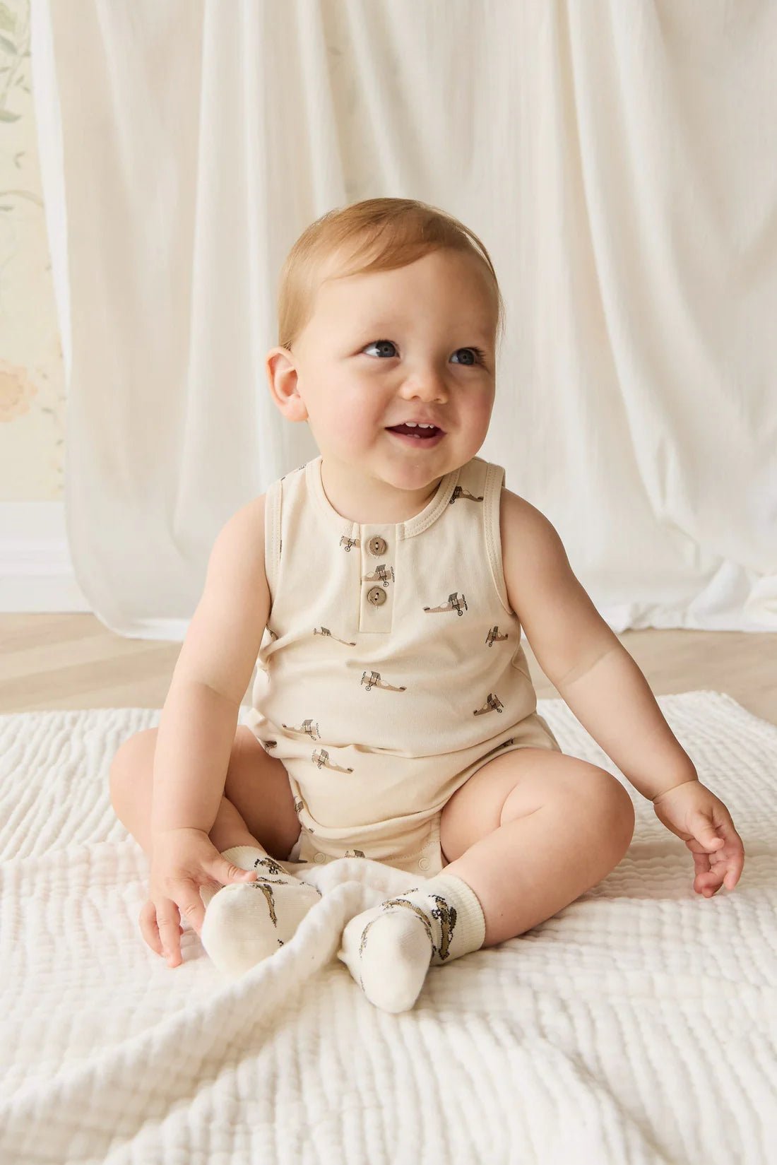 Pima Cotton Archie Playsuit - Aster & Ruby