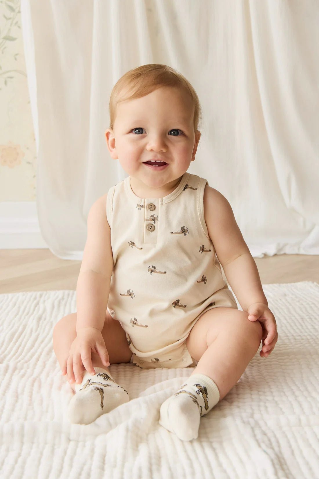Pima Cotton Archie Playsuit - Aster & Ruby