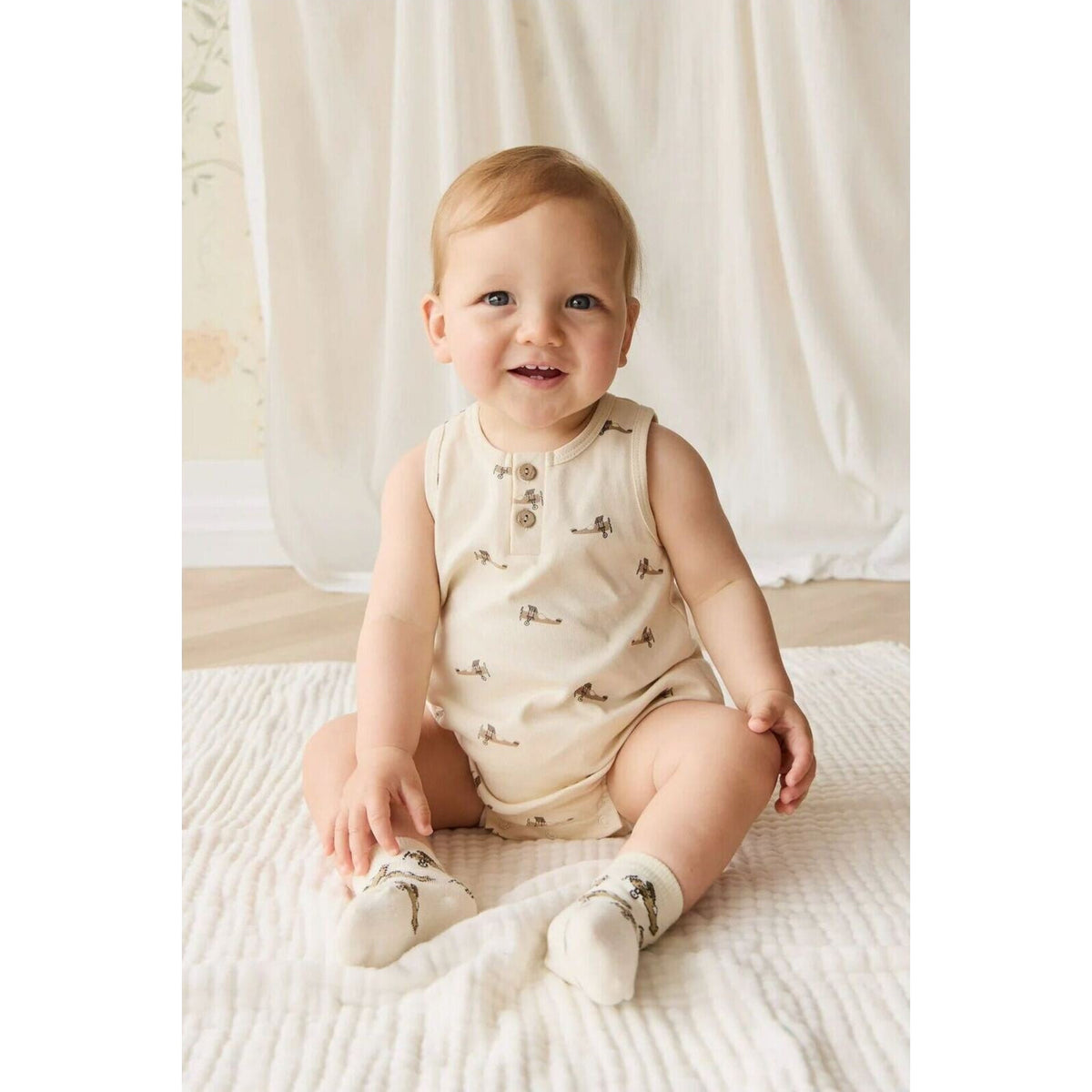 Jamie Kay Pima Cotton Archie Playsuit | Aster & Ruby