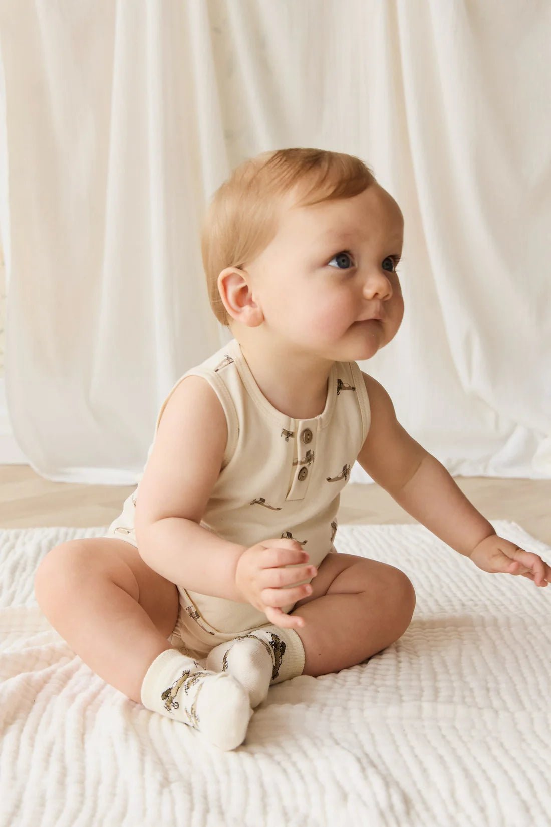 Pima Cotton Archie Playsuit - Aster & Ruby