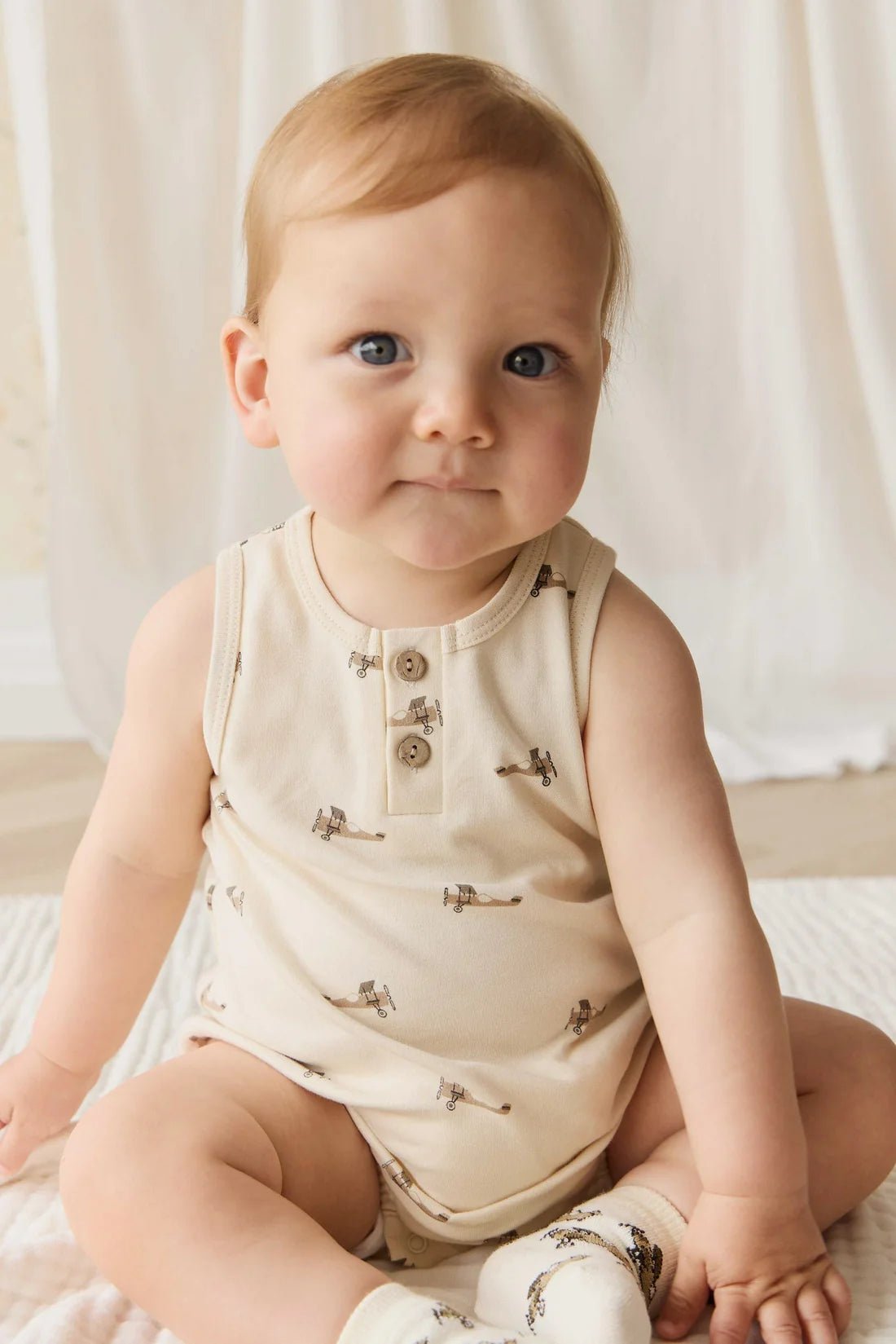 Pima Cotton Archie Playsuit - Aster & Ruby