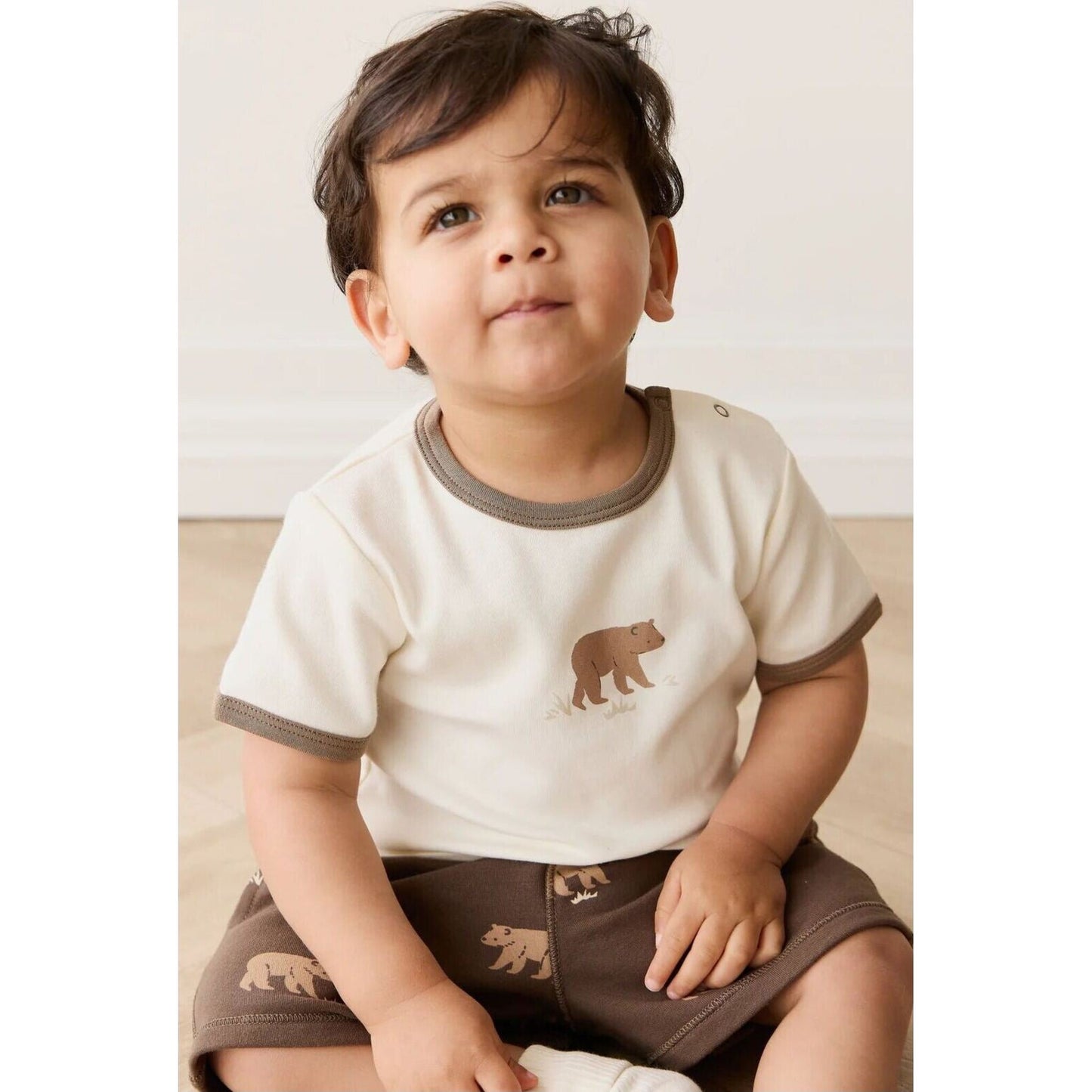 Pima Cotton Erik Tee Buddy Bear Cloud – children's product by Jamie Kay | Aster & Ruby