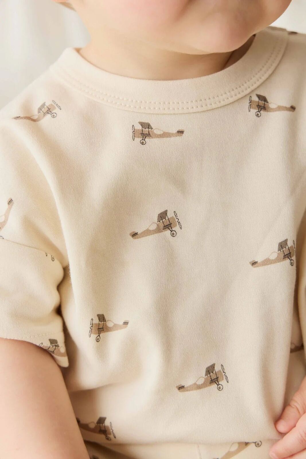 Pima Cotton Wesley Tee – 6-12M, 1YR, 2YR, 3YR, Fly High Vanilla Cream – Aster & Ruby