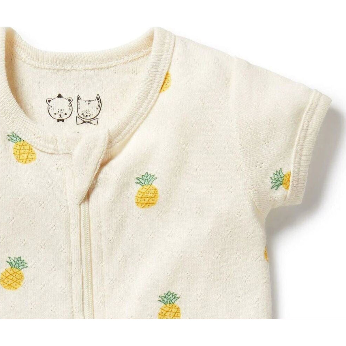 Wilson & Frenchy Piney Pals Organic Pointelle Boyleg Zipsuit | Aster & Ruby