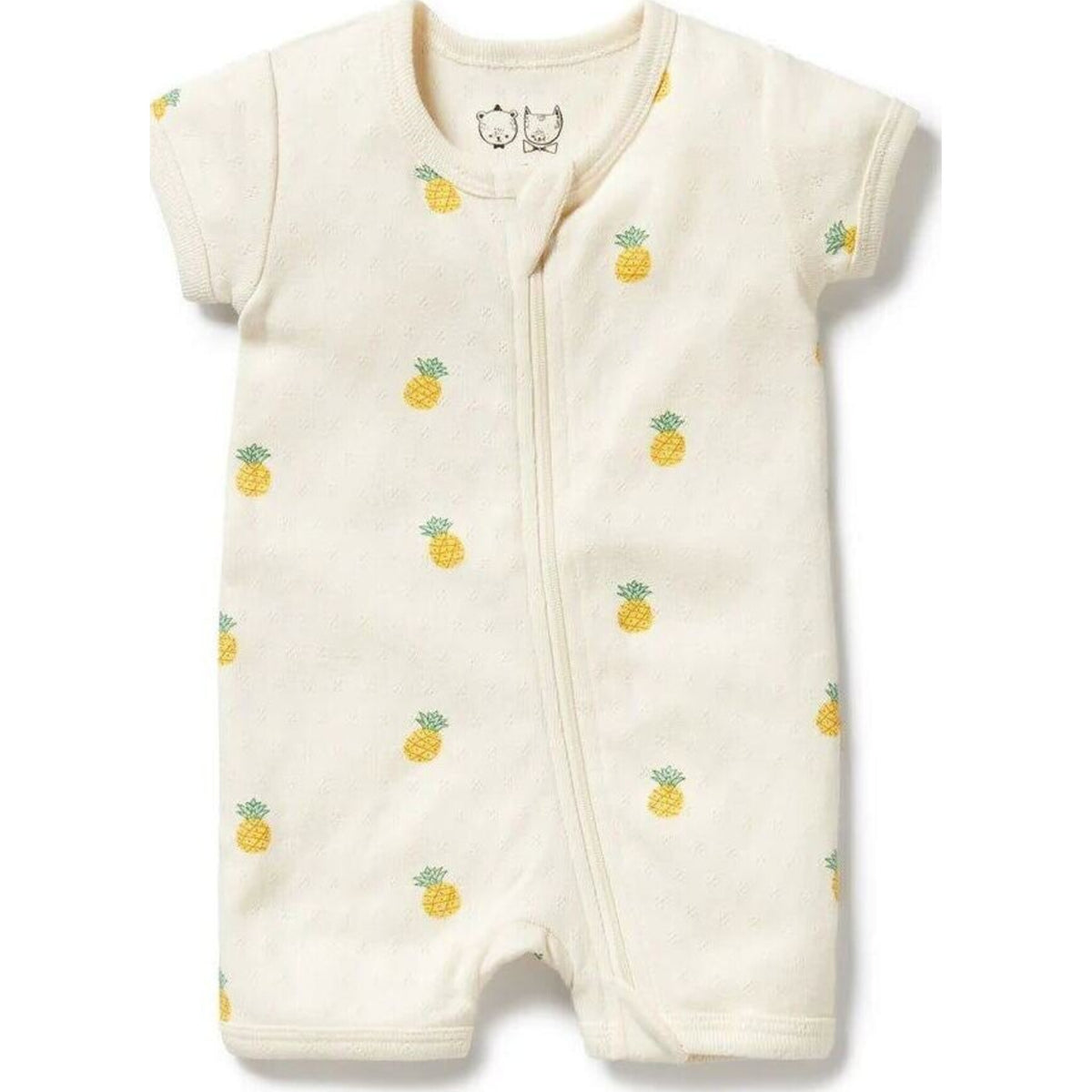 Wilson & Frenchy Piney Pals Organic Pointelle Boyleg Zipsuit | Aster & Ruby