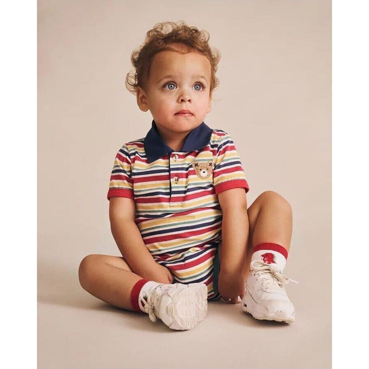 Huxbaby Preppy Polo Romper | Aster & Ruby