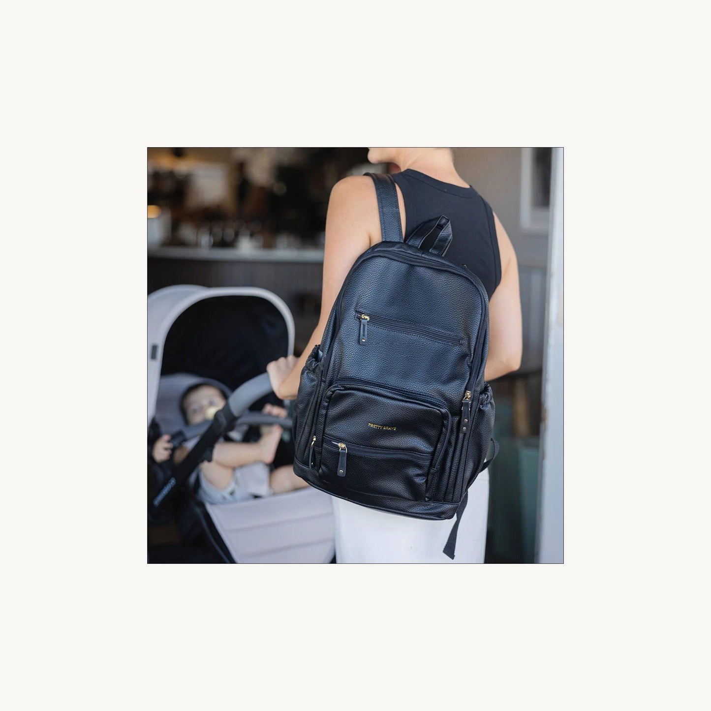 Chloe Backpack Black Pebble – children's product by Pretty Brave | Aster & Ruby