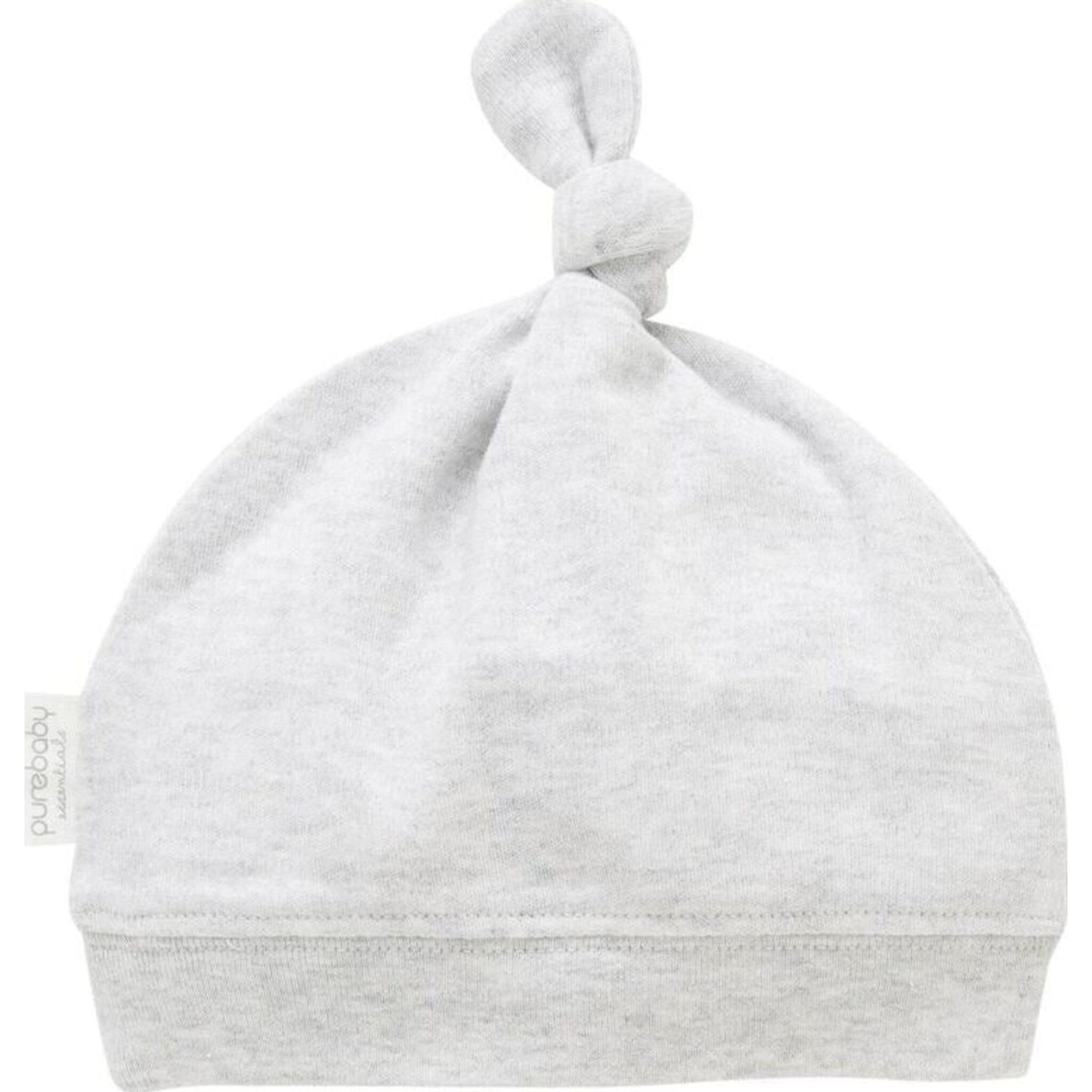 Pure Baby Knot Hat Pale Grey Melange – baby sunhat for warm weather by Pure Baby | Aster & Ruby