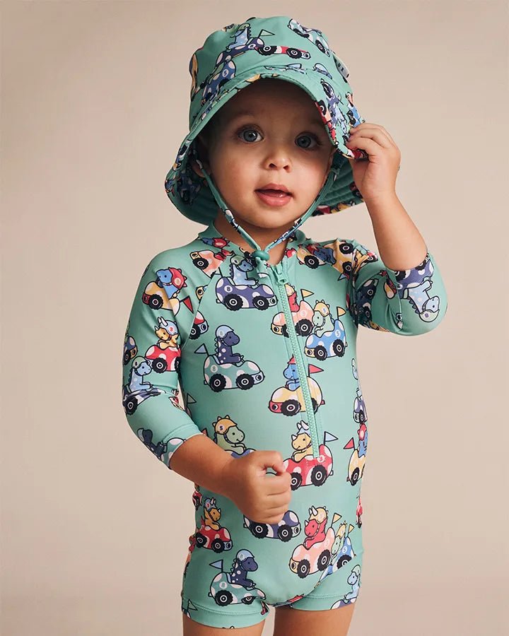 Racer Dino Swim Hat - Aster & Ruby